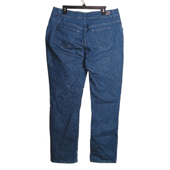 Lee Riders Relaxed Fit Jeans Womens 16W Medium Wash High Rise Straight Leg Denim - Picture 3 of 4